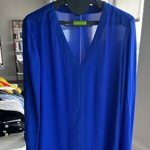 Banana Republic Royal Blue V-Neck Blouse